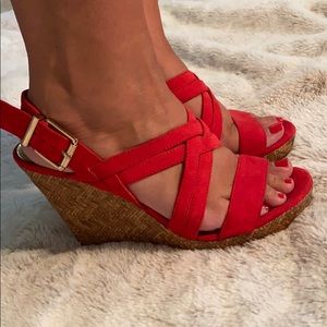 Red Wedges by Jessica Simpson